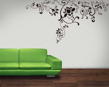 Beautiful Floral Vines Modern Wall Art Vinyl Decal